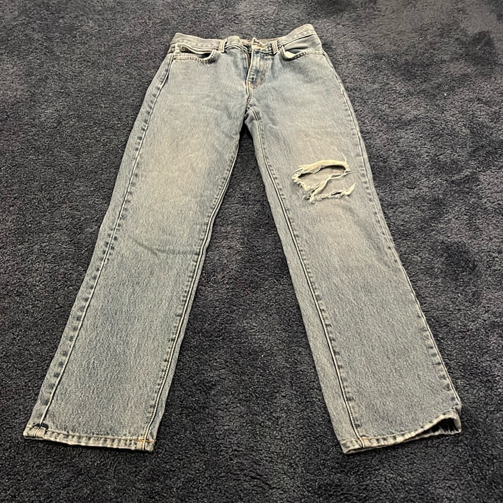 High Rise Straight leg Carmar jeans medium wash